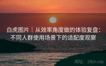 白虎图片｜从效率角度做的体验复盘：不同人群使用场景下的适配度观察