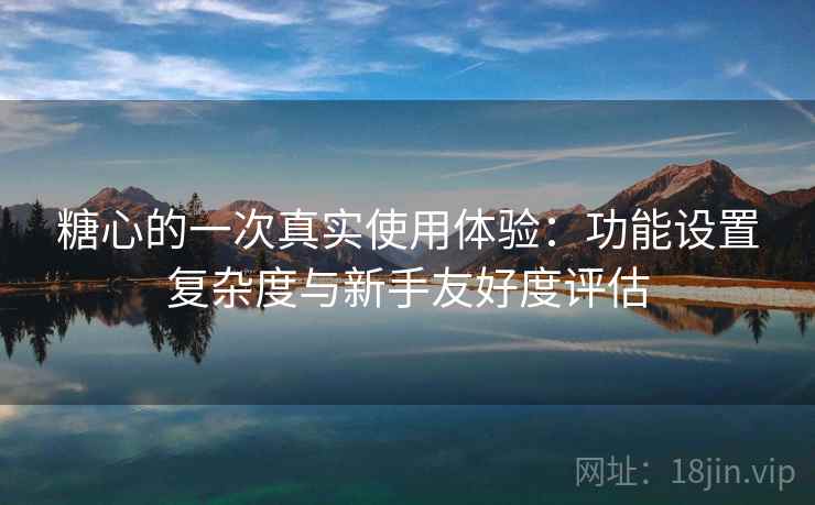 糖心的一次真实使用体验：功能设置复杂度与新手友好度评估
