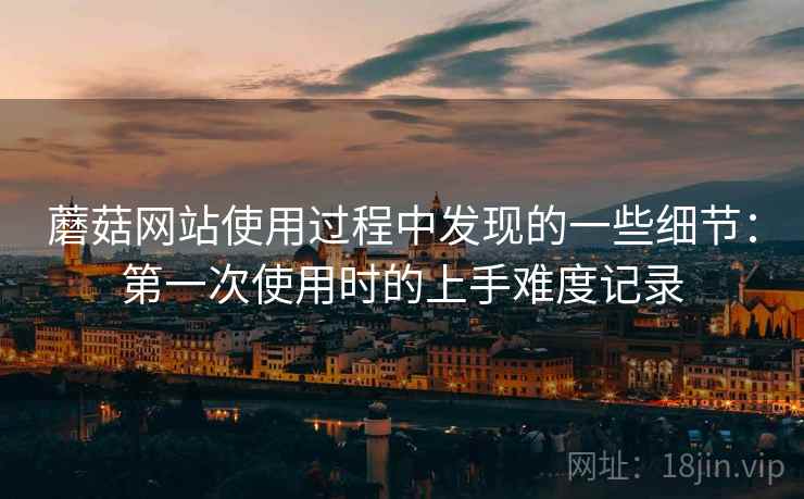 蘑菇网站使用过程中发现的一些细节：第一次使用时的上手难度记录  第2张